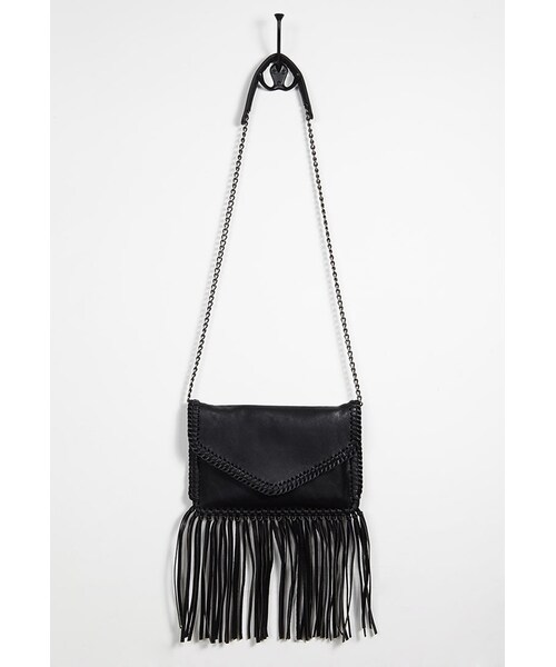 FOREVER 21（フォーエバー トゥエンティーワン）の「FOREVER 21+ Faux Leather Fringe Crossbody（ショルダーバッグ・レディース・Black/White/Orange・One size）」の8枚目の写真