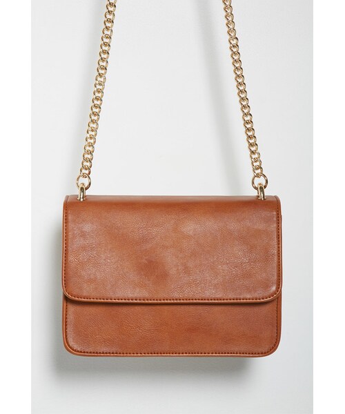 FOREVER 21（フォーエバー トゥエンティーワン）の「FOREVER 21 Structured Flap-Top Crossbody（ショルダーバッグ・レディース・Black/Red/Brown・One size）」の9枚目の写真