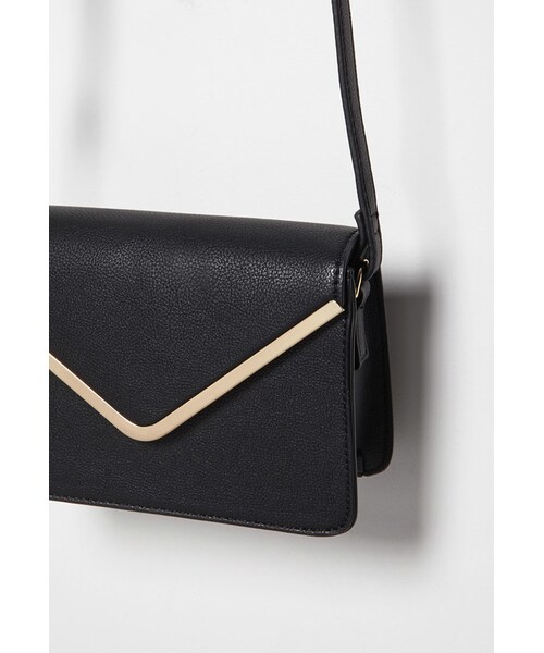 FOREVER 21（フォーエバー トゥエンティーワン）の「FOREVER 21 Mini Faux Leather Crossbody（ショルダーバッグ・レディース・Black/Brown・One size）」の4枚目の写真