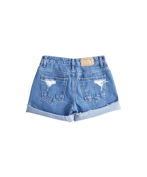 gracegift（グレースギフト）の「韓國時髦韓妞抓破牛仔短褲（パンツ・レディース・藍・S/M）」の2枚目の写真