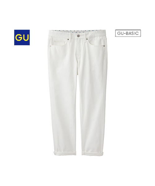 GU（ジーユー）の「（GU）ガールフレンドアンクルジーンズＢ（WOMEN ⁄ ジーンズ・レディース・BLUE/NAVY/OFF WHITE・70/55/64/61/73/76/67/58）」の2枚目の写真