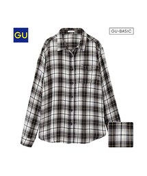GU | （GU）チェックシャツ（レギュラー・長袖）Ａ(トップス)
