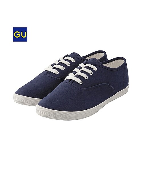 GU(ジーユー)の「(GU)キャンバスシューズA(WOMEN ⁄ シューズ・レディース・BLACK/PURPLE/GRAY/NAVY/OFF WHITE・23.0cm/24.0cm/25.0cm)」の4枚目の写真