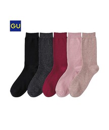 GU | （GU）クルーソックス（５足組）Ａ３(レッグウェア)