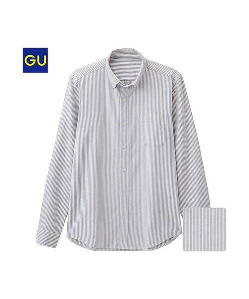 GU（ジーユー）の「（GU）オックスフォードストライプシャツ