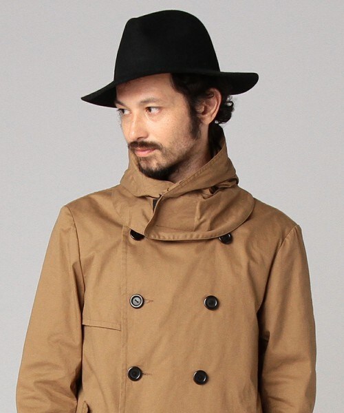 DETAILS（ディテールズ）の「【15/16A/W先行予約】DETAILS/ツバ広フェルトHAT（ハット・メンズ・ブラック/ネイビー/ライトベージュ・FREE）」の4枚目の写真
