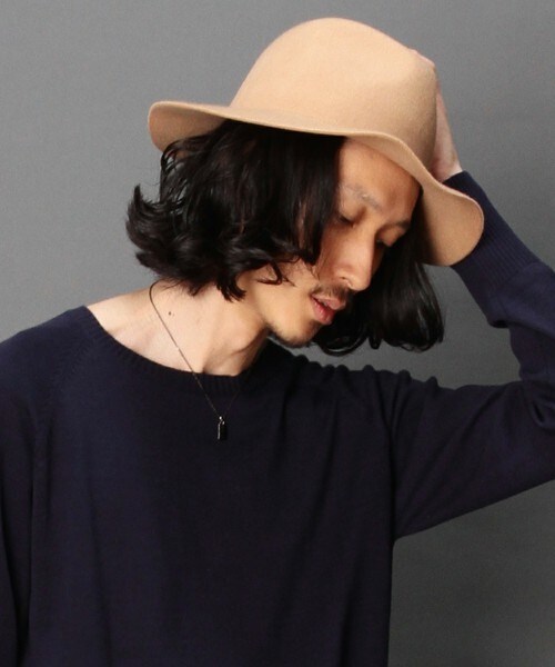 DETAILS（ディテールズ）の「【15/16A/W先行予約】DETAILS/ツバ広フェルトHAT（ハット・メンズ・ブラック/ネイビー/ライトベージュ・FREE）」の17枚目の写真