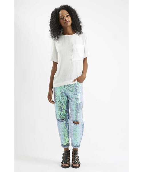 TOPSHOP（トップショップ）の「Oversized pocket tee（Tシャツ/カットソー・レディース・White・2/6/8/10/12）」の3枚目の写真