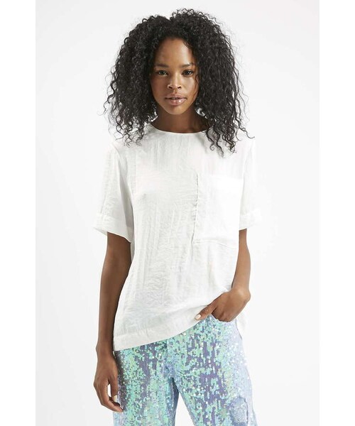TOPSHOP（トップショップ）の「Oversized pocket tee（Tシャツ/カットソー・レディース・White・2/6/8/10/12）」の5枚目の写真