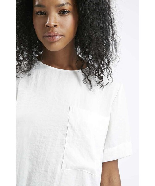 TOPSHOP（トップショップ）の「Oversized pocket tee（Tシャツ/カットソー・レディース・White・2/6/8/10/12）」の4枚目の写真