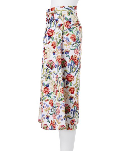 EVRIS（エヴリス）の「フラワーワイドミディパンツ（パンツ・レディース・ホワイト/ブラック・S/M）」の6枚目の写真