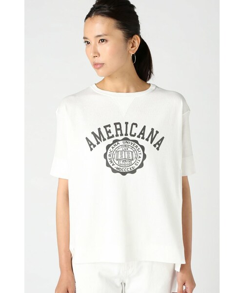 Deuxieme Classe（ドゥーズィエムクラス）の「AMERICANA カレッジロゴT