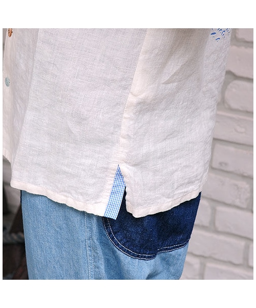 快晴堂(かいせいどう) Girl'sワッペンぺたぺたTシャツ スタンド