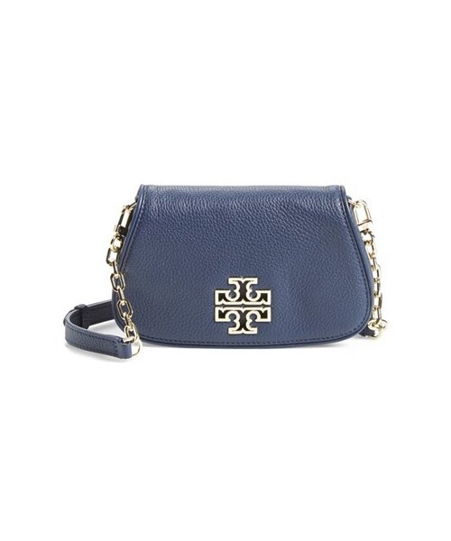 TORY BURCH(トリーバーチ)の「Tory Burch 'Mini Britten' Leather Crossbody Bag(クラッチバッグ・レディース・Brown/Black/Blue/Beige/Red・One Size)」の4枚目の写真