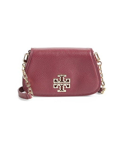 TORY BURCH(トリーバーチ)の「Tory Burch 'Mini Britten' Leather Crossbody Bag(クラッチバッグ・レディース・Brown/Black/Blue/Beige/Red・One Size)」の5枚目の写真