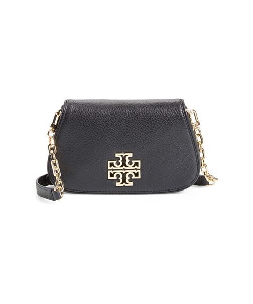 TORY BURCH(トリーバーチ)の「Tory Burch 'Mini Britten' Leather Crossbody Bag(クラッチバッグ・レディース・Brown/Black/Blue/Beige/Red・One Size)」の2枚目の写真