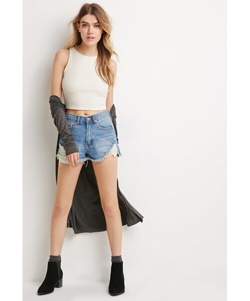 FOREVER 21(フォーエバー トゥエンティーワン)の「FOREVER 21 Ribbed Knit Tank(タンクトップ・レディース・Black/Green/White・X-Small/Small/Medium/Large/X-Large)」の10枚目の写真