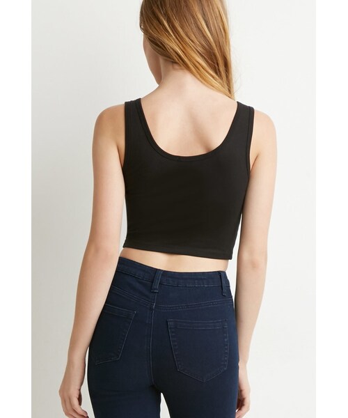 FOREVER 21（フォーエバー トゥエンティーワン）の「FOREVER 21 Classic Cropped Tank（タンクトップ・レディース・Black/White/Blue・Small/Medium/Large）」の12枚目の写真