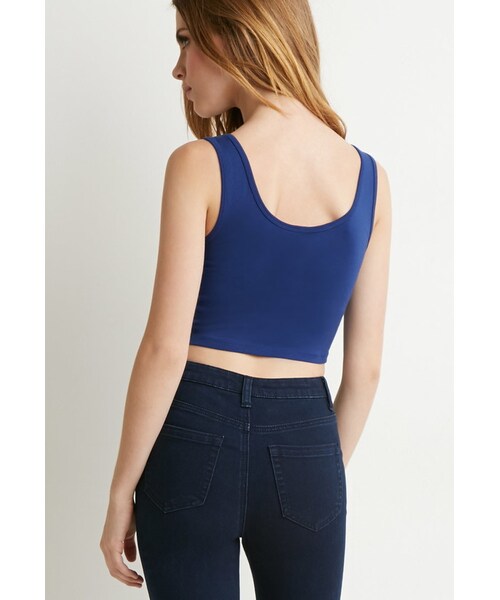 FOREVER 21（フォーエバー トゥエンティーワン）の「FOREVER 21 Classic Cropped Tank（タンクトップ・レディース・Black/White/Blue・Small/Medium/Large）」の10枚目の写真