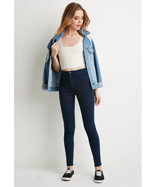 FOREVER 21（フォーエバー トゥエンティーワン）の「FOREVER 21 Classic Cropped Tank（タンクトップ・レディース・Black/White/Blue・Small/Medium/Large）」の6枚目の写真