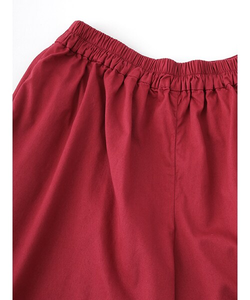 w closet（ダブルクローゼット）の「ツイルギャザーガウチョパンツ（パンツ・レディース・オフホワイト/レッド/カーキ・FREE）」の9枚目の写真
