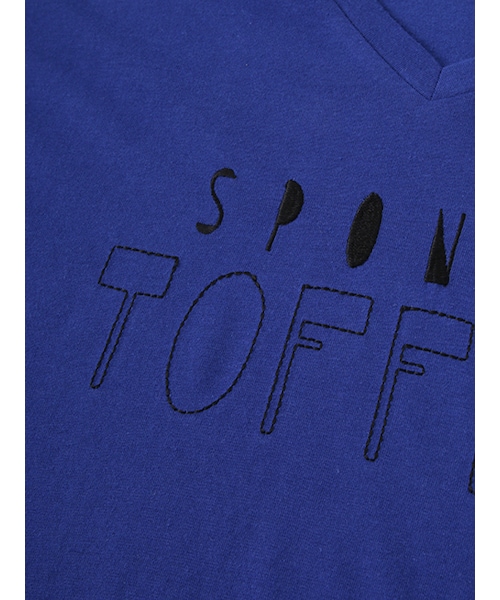 w closet（ダブルクローゼット）の「刺繍入りVネックTシャツ（トップス・レディース・オフホワイト/グレー/ブルー/ブラック・FREE）」の10枚目の写真