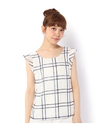 PAGEBOY | Uネックフリルブラウス(トップス)