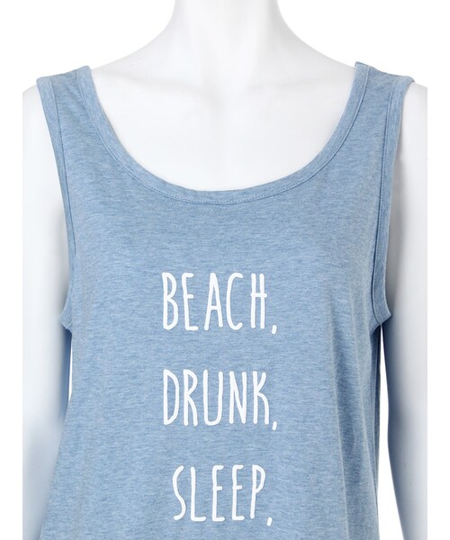 GYDA（ジェイダ）の「summerロゴタンクトップ（トップス・レディース・オフホワイト/グレー/ライトイエロー/アクア・F）」の8枚目の写真