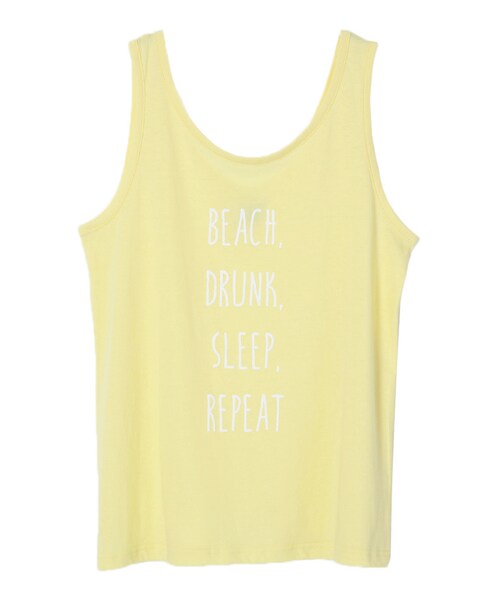 GYDA（ジェイダ）の「summerロゴタンクトップ（トップス・レディース・オフホワイト/グレー/ライトイエロー/アクア・F）」の4枚目の写真