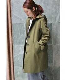 IENA | 《予約》コットンノーカラーフード付きコート◆(ジャケット/アウター)