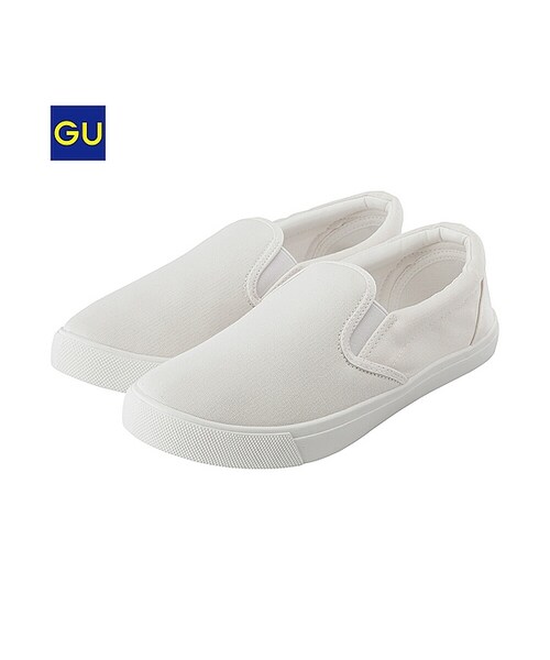 GU（ジーユー）の「（GU）スリッポンＦ（WOMEN ⁄ シューズ・レディース・BLACK/NAVY/OFF WHITE・S/M/L）」の2枚目の写真