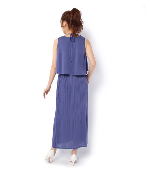 laboratory work（ラボラトリーワーク）の「セットアップ風ノースリーブマキシ丈ワンピース（ワンピース/ドレス・レディース・グレー系/ブラック/ライトネイビー・M）」の4枚目の写真