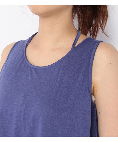 laboratory work（ラボラトリーワーク）の「セットアップ風ノースリーブマキシ丈ワンピース（ワンピース/ドレス・レディース・グレー系/ブラック/ライトネイビー・M）」の6枚目の写真