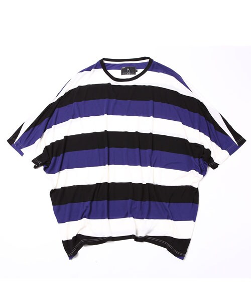 VIRGOwearworks（ヴァルゴウェアワークス）の「Breaking border ボーダー ドルマンカットソー（トップス・メンズ・WHT/PP/WHT/GRY・2/3/4）」の3枚目の写真