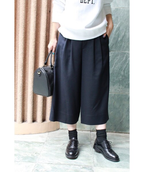 JOURNAL STANDARD（ジャーナルスタンダード）の「《予約》TWINS イージーワイドクロップドパンツ◆（パンツ・レディース・ブラック/ナチュラル/ベージュ/ネイビー・36/38/40）」の4枚目の写真