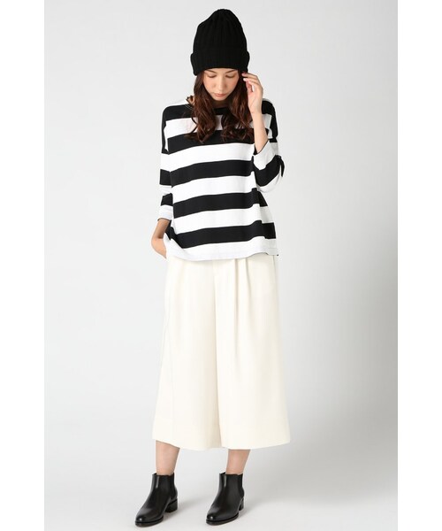 JOURNAL STANDARD（ジャーナルスタンダード）の「《予約》TWINS イージーワイドクロップドパンツ◆（パンツ・レディース・ブラック/ナチュラル/ベージュ/ネイビー・36/38/40）」の6枚目の写真