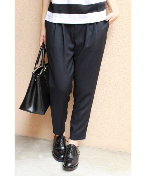 JOURNAL STANDARD（ジャーナルスタンダード）の「《予約》TWINS イージーパンツ◆（パンツ・レディース・ブラック/ナチュラル/ベージュ/ネイビー・36/38/40）」の4枚目の写真