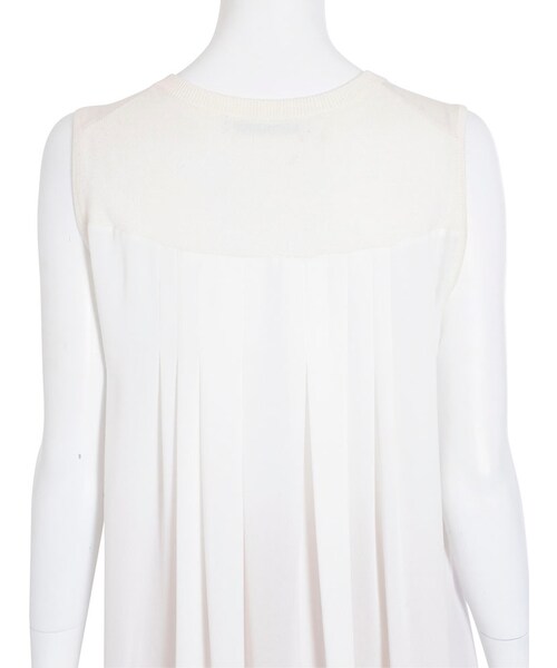 MERCURYDUO（マーキュリーデュオ）の「【DUO】 異素材切替ノースリVネックニット（トップス・レディース・オフホワイト/ライトグレー/ピンク/ネイビー・F）」の13枚目の写真