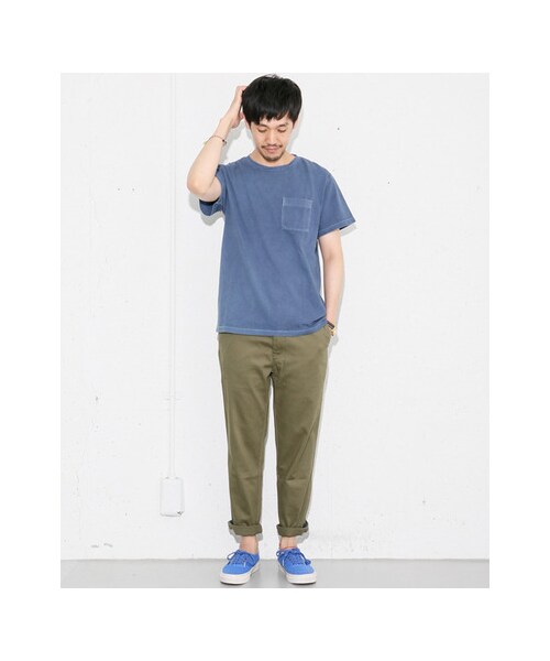 URBAN RESEARCH DOORS(アーバンリサーチドアーズ)の「ピグメントダイ鹿の子Pocket Tシャツ(トップス・メンズ・Black/Green/Blue/Red/White・38/40)」の8枚目の写真