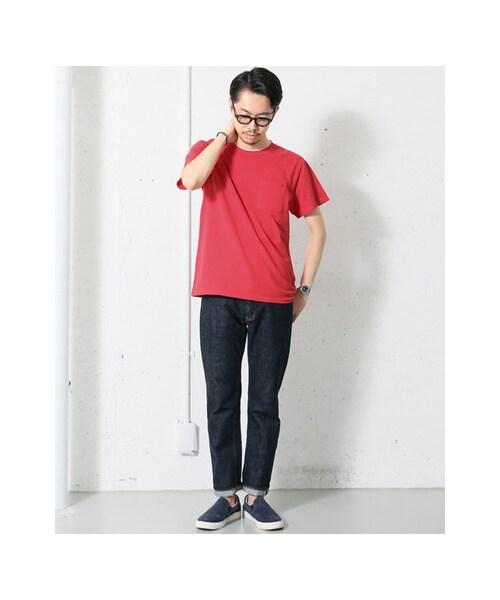 URBAN RESEARCH DOORS(アーバンリサーチドアーズ)の「ピグメントダイ鹿の子Pocket Tシャツ(トップス・メンズ・Black/Green/Blue/Red/White・38/40)」の14枚目の写真