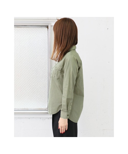 URBAN RESEARCH DOORS(アーバンリサーチドアーズ)の「コットンワークシャツ(トップス・レディース・KHAKI/BEIGE・one)」の9枚目の写真