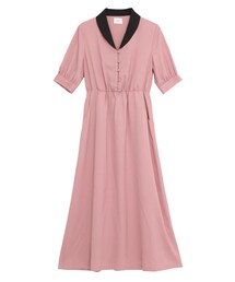 merry jenny | 配色ジョーゼットシャツワンピース(ワンピース/ドレス)