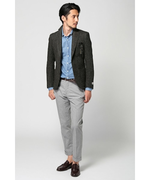 サウスウィック サウスウィック　グレーヘリンボーンツイードジャケット 38 SOUTHWICK サウスウィック (Southwick) CAMBRIDGE Herringbone