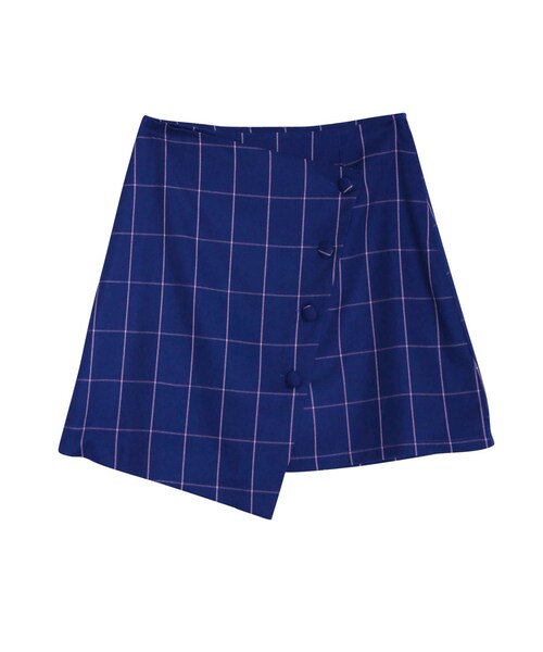 merry jenny（メリージェニー）の「チェックラップスカート（スカート・レディース・ブラック/ピンク/オレンジ・S/M）」の2枚目の写真