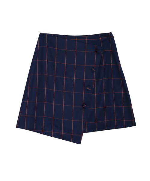 merry jenny（メリージェニー）の「チェックラップスカート（スカート・レディース・ブラック/ピンク/オレンジ・S/M）」の3枚目の写真