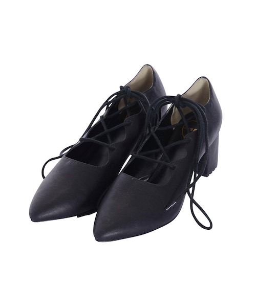 merry jenny(メリージェニー)の「レースアップパールパンプス(シューズ・レディース・ブラック/レッド/カーキ・M/L)」の5枚目の写真