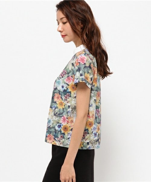 BE NEAT（ビーニート）の「BE NEAT 花柄ハーフスリーブシャツ（シャツ/ブラウス・レディース・その他・FREE）」の3枚目の写真