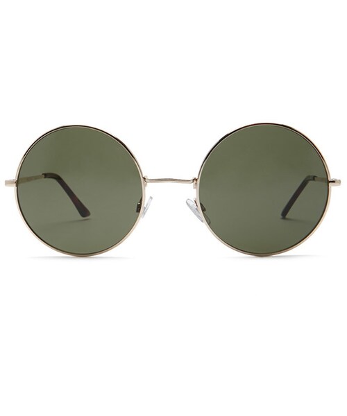 FOREVER 21（フォーエバー トゥエンティーワン）の「FOREVER 21 Oversized Round Metal Sunglasses（サングラス・レディース・Gold・One size）」の4枚目の写真