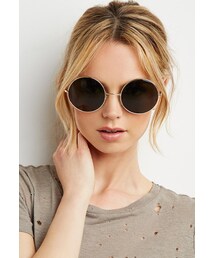 FOREVER 21 | FOREVER 21 Oversized Round Metal Sunglasses(サングラス)