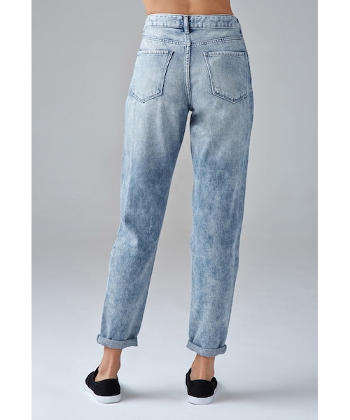 FOREVER 21（フォーエバー トゥエンティーワン）の「FOREVER 21 Sanded Wash Girlfriend Jeans（デニムパンツ・レディース・Blue・24/25/26/27/28/29/30/31）」の6枚目の写真